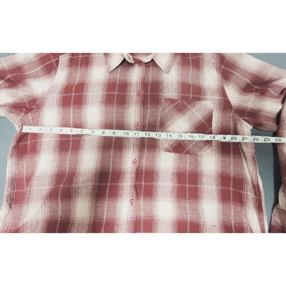 Time and Tru Shirt Womens Size XL Red Plaid Flannel‎ Long Sleeve - Picture 3 of 7